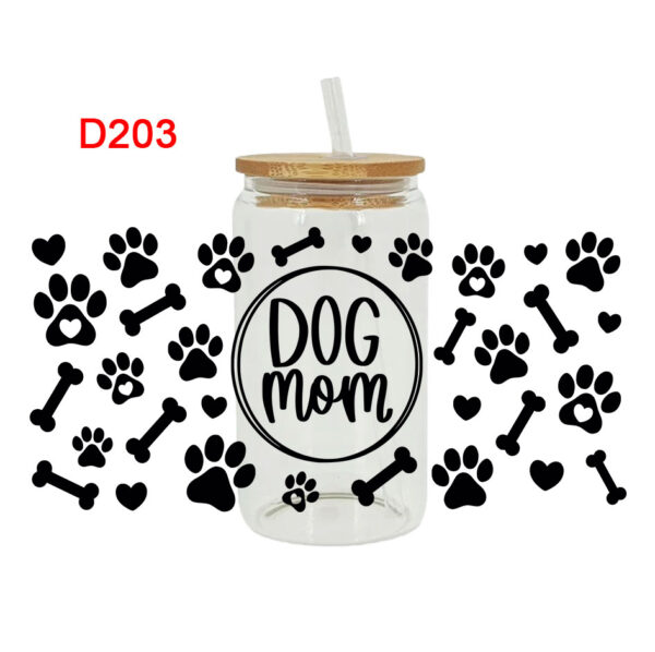 Leopard Theme 16oz UV DTF Libbey Cup Wraps Strong Sticky Transfer Stickers - Image 2