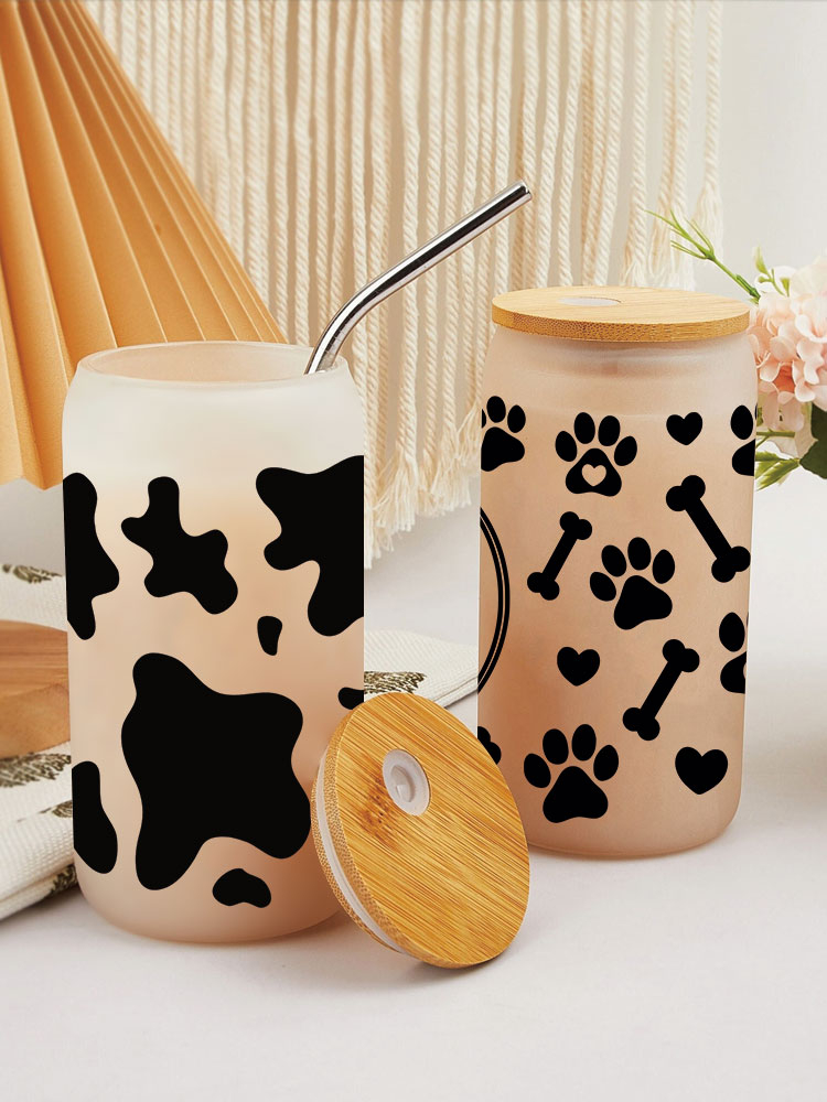Leopard Theme 16oz UV DTF Libbey Cup Wraps Strong Sticky Transfer Stickers - Image 5