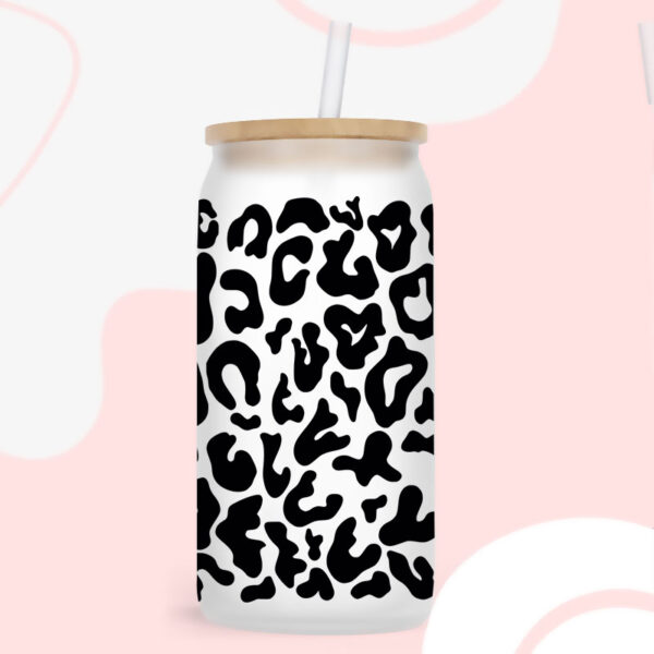 Leopard Theme 16oz UV DTF Libbey Cup Wraps Strong Sticky Transfer Stickers - Image 6