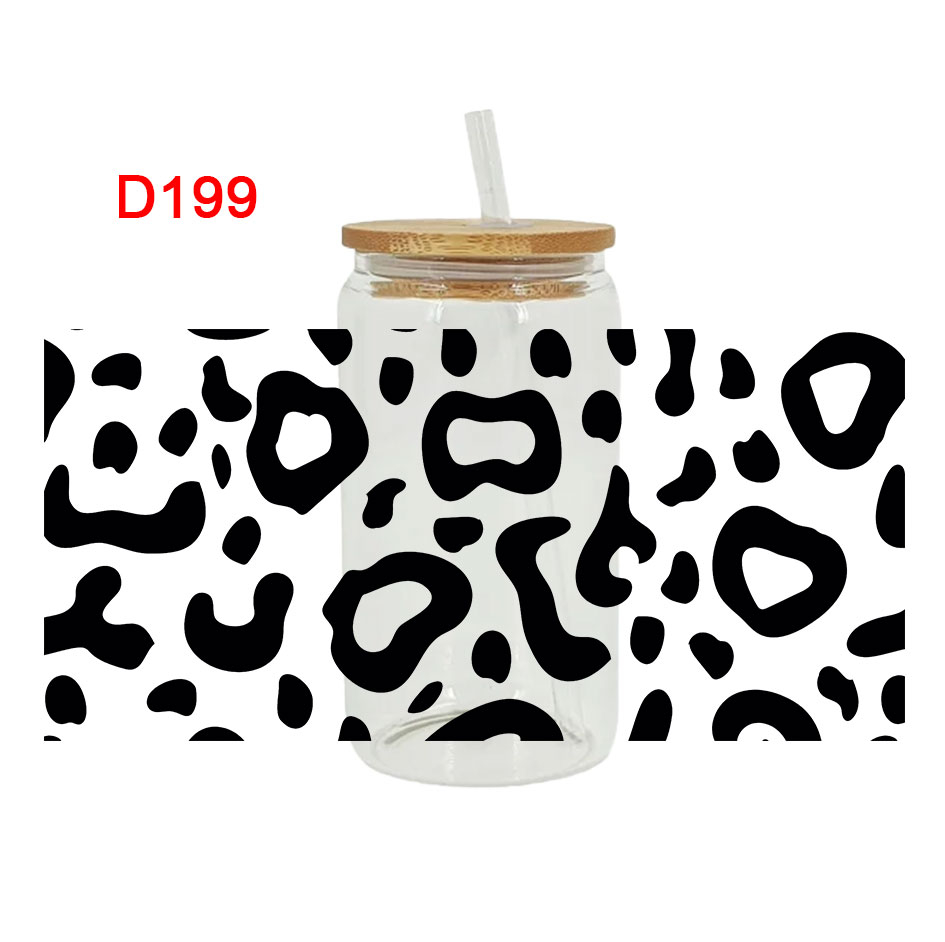 Leopard Theme 16oz UV DTF Libbey Cup Wraps Strong Sticky Transfer Stickers - Image 7