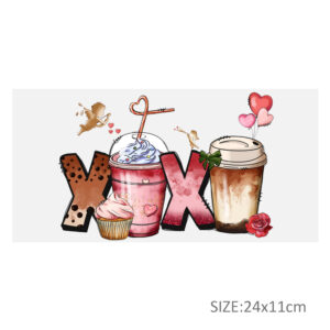 Valentine'S Day 16oz DTF Sticker Cup Cool Personalize UV Wrap Transfer Sticker Custom Label DIY Logo Waterproof