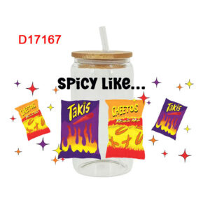Potato Chips Food Theme UV DTF Transfer Sticker For The 16oz Libbey Glasses Wraps Cup Can DIY Waterproof