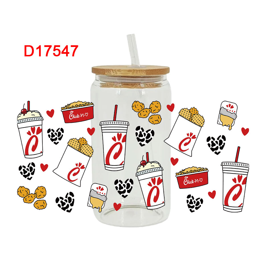 Potato Chips Food Theme UV DTF Transfer Sticker For The 16oz Libbey Glasses Wraps Cup Can DIY Waterproof - Image 3