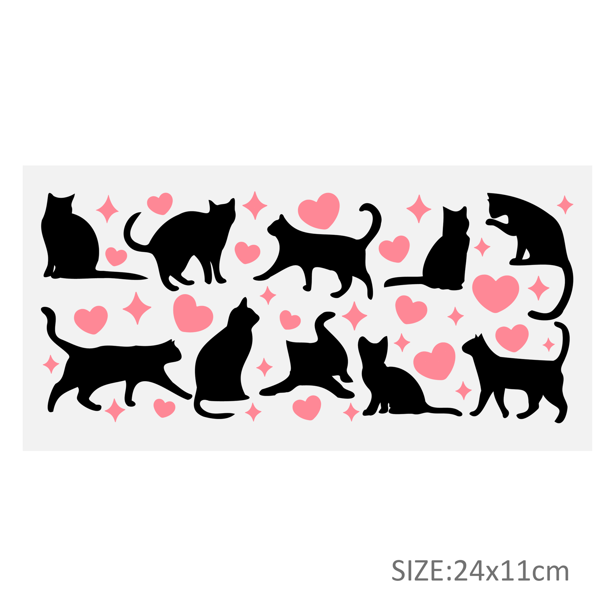 Black Cat Balloon Dog UV DTF Sticker For 16oz Cups Wrap Transfer Sticker Custom Labels DIY Logo Waterproof - Image 7