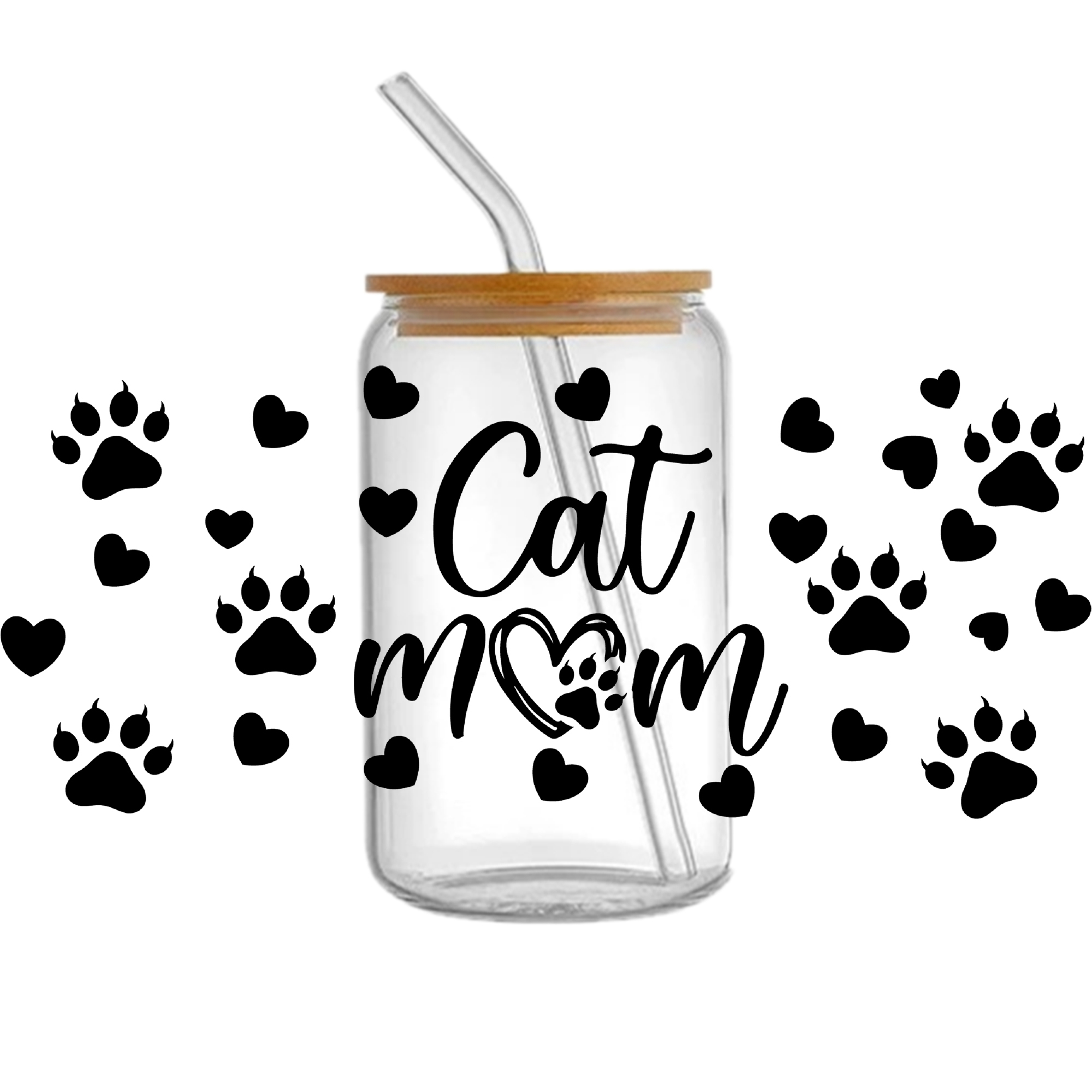 Black Cat Balloon Dog UV DTF Sticker For 16oz Cups Wrap Transfer Sticker Custom Labels DIY Logo Waterproof - Image 8