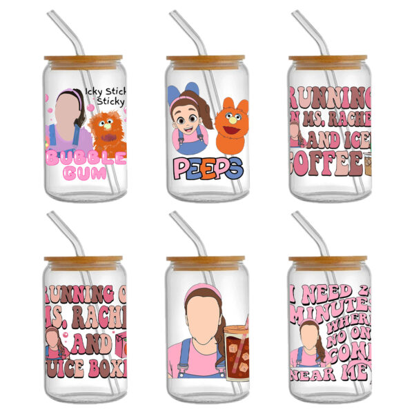 Cute Girl 16oz DTF Sticker For Cups Cool Personalize UV Wrap Transfer Sticker Custom Labels DIY Logo Waterproof - Image 7