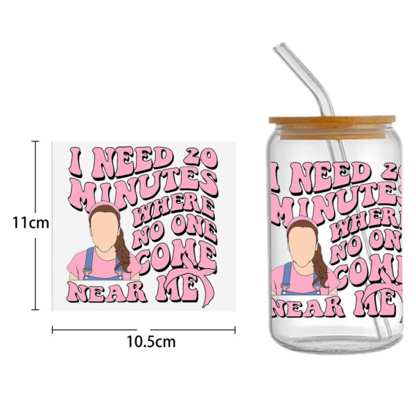 Cute Girl 16oz DTF Sticker For Cups Cool Personalize UV Wrap Transfer Sticker Custom Labels DIY Logo Waterproof - Image 8