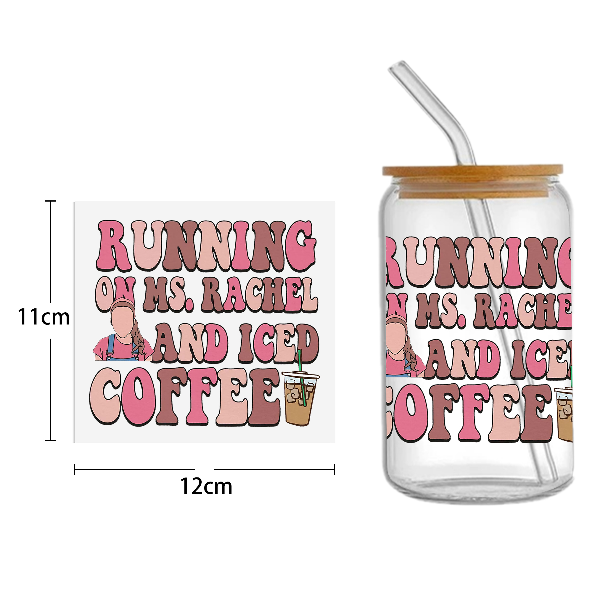 Cute Girl 16oz DTF Sticker For Cups Cool Personalize UV Wrap Transfer Sticker Custom Labels DIY Logo Waterproof - Image 9