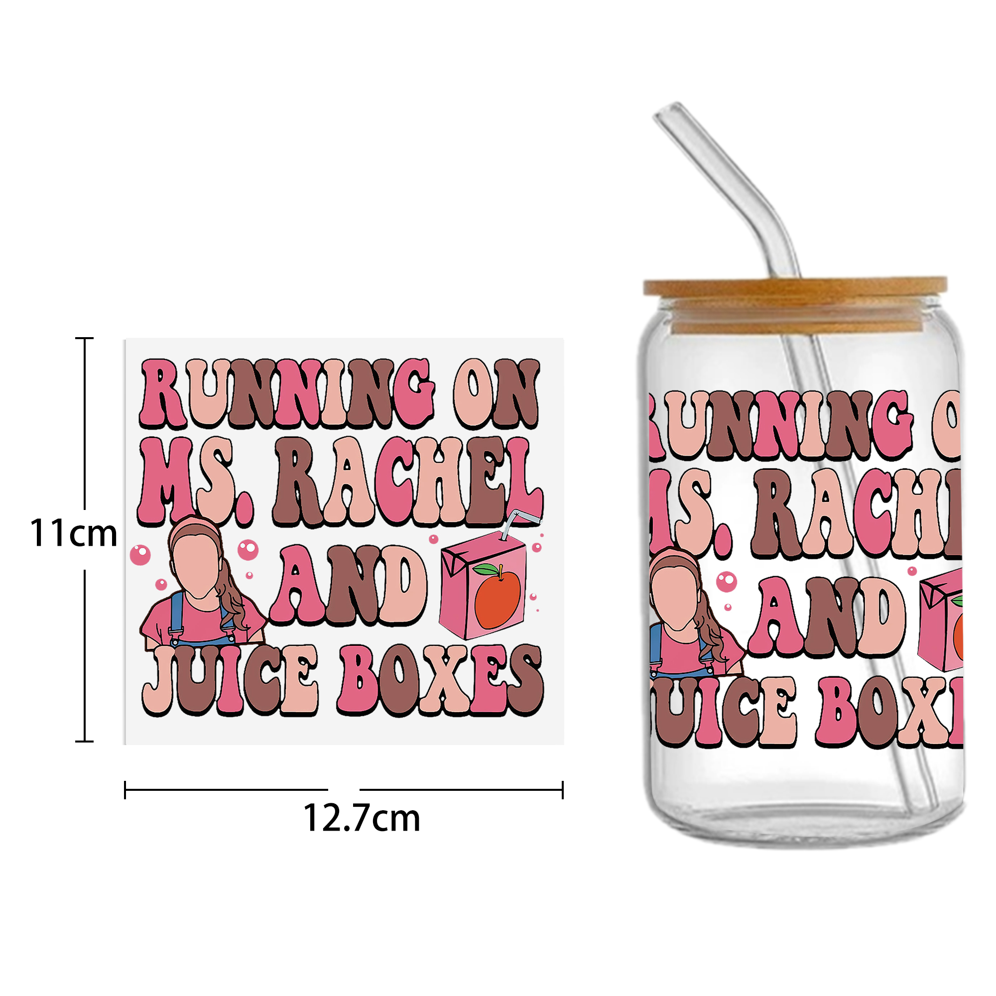 Cute Girl 16oz DTF Sticker For Cups Cool Personalize UV Wrap Transfer Sticker Custom Labels DIY Logo Waterproof - Image 10