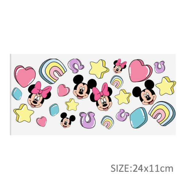 Disney Mickey 16oz DTF Sticker Cup Cool Personalize UV Wrap Transfer Sticker Custom Label DIY Logo Waterproof - Image 3