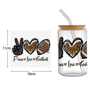 Sports Teams UV DTF Sticker For 16oz Cups Wrap Transfer Sticker Custom Labels DIY Logo Waterproof