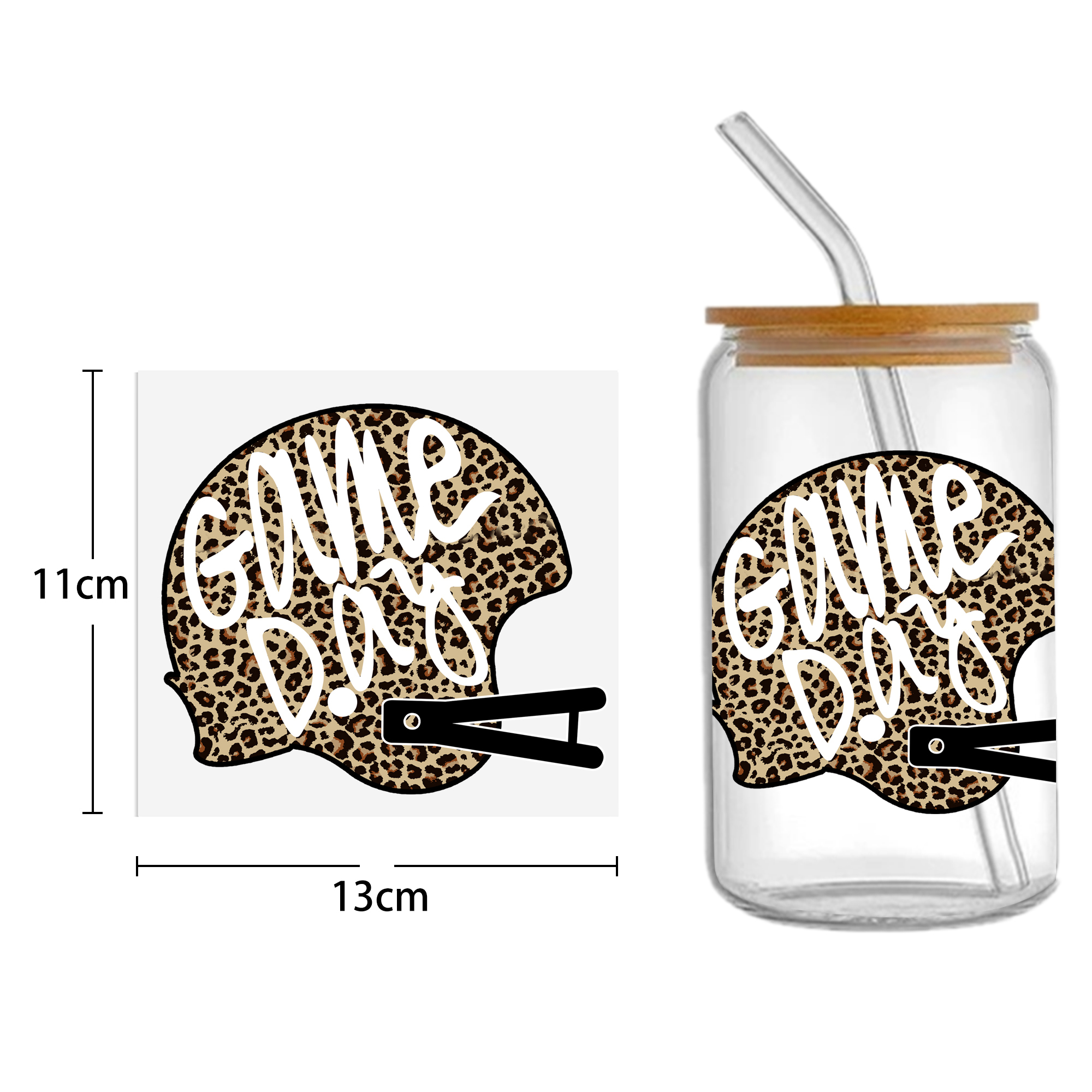 Sports Teams UV DTF Sticker For 16oz Cups Wrap Transfer Sticker Custom Labels DIY Logo Waterproof - Image 2