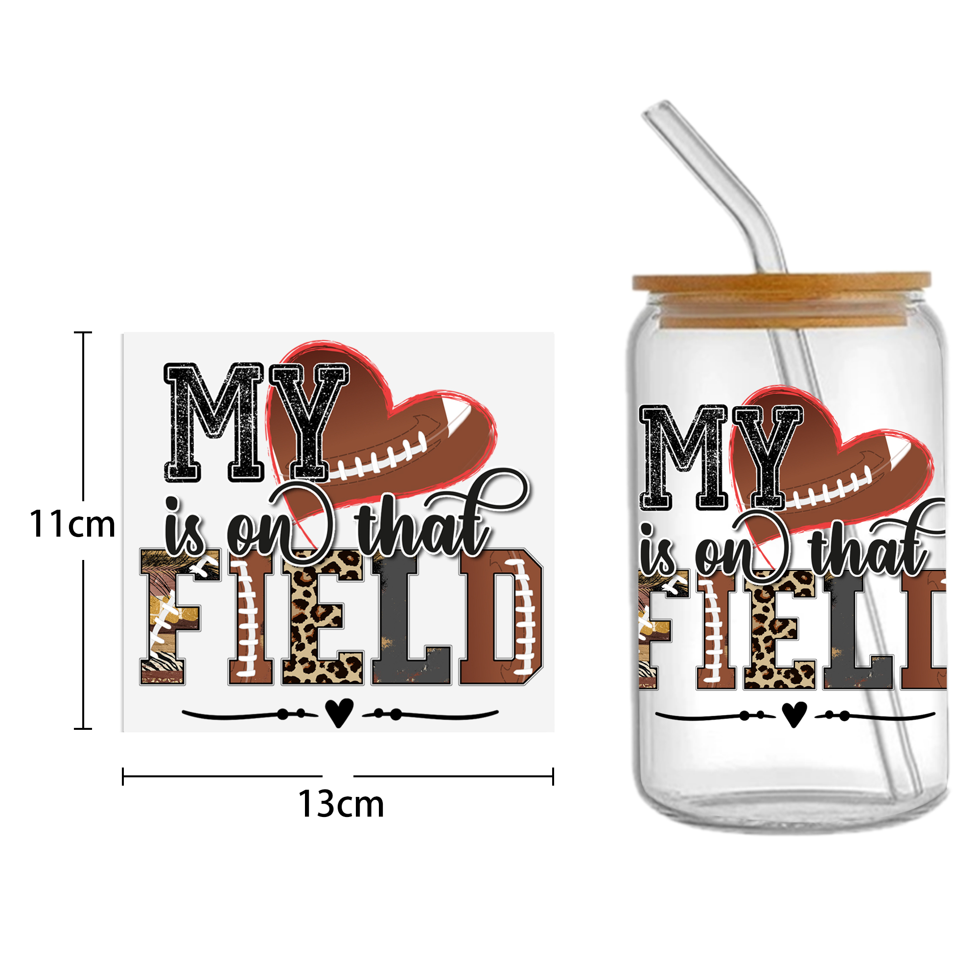 Sports Teams UV DTF Sticker For 16oz Cups Wrap Transfer Sticker Custom Labels DIY Logo Waterproof - Image 7