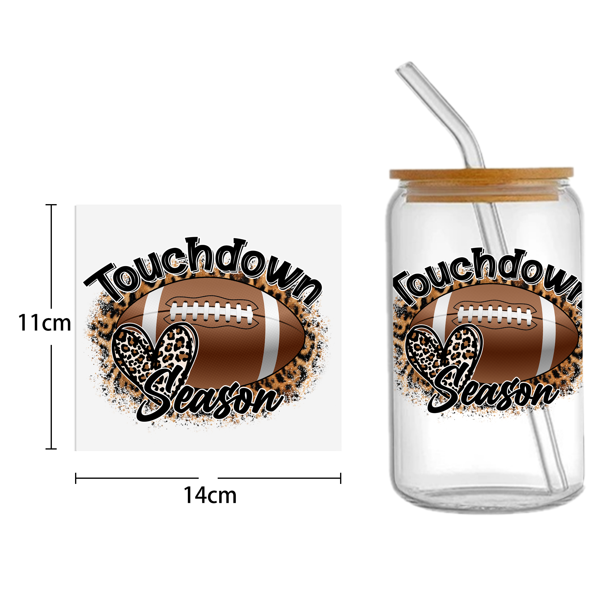 Sports Teams UV DTF Sticker For 16oz Cups Wrap Transfer Sticker Custom Labels DIY Logo Waterproof - Image 10