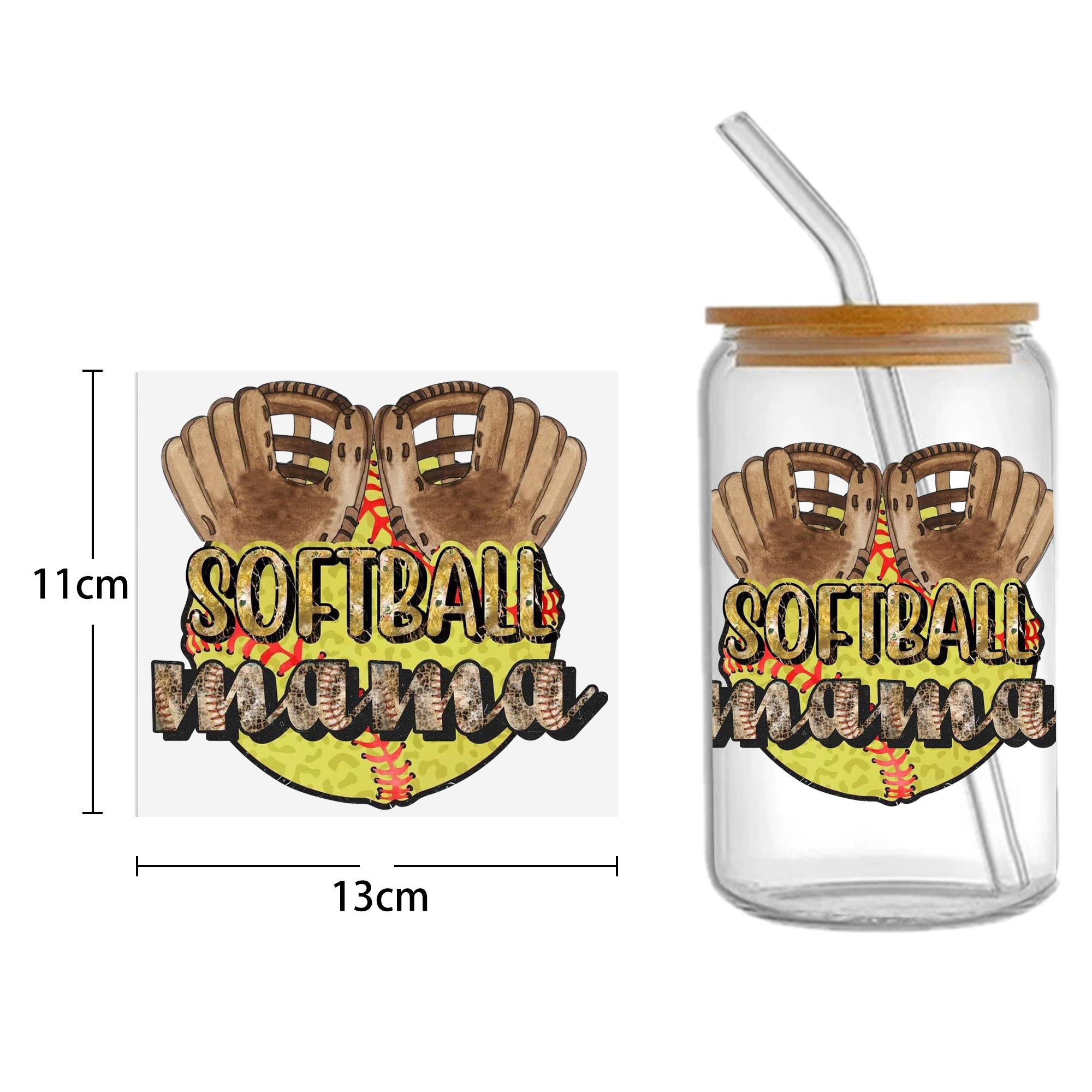 Sports Teams UV DTF Sticker For 16oz Cups Wrap Transfer Sticker Custom Labels DIY Logo Waterproof - Image 12