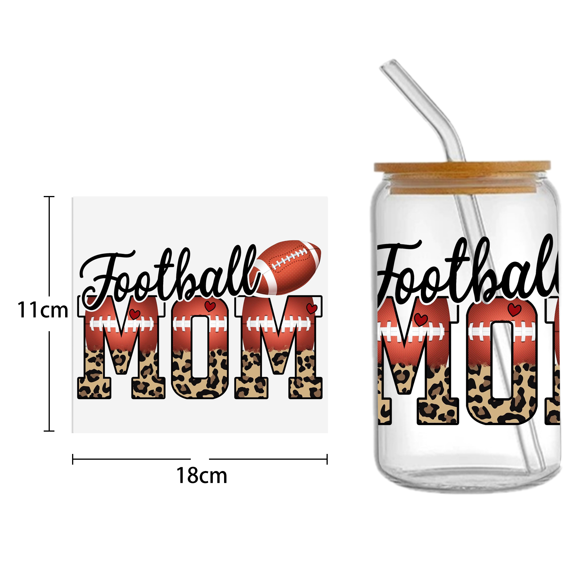 Sports Teams UV DTF Sticker For 16oz Cups Wrap Transfer Sticker Custom Labels DIY Logo Waterproof - Image 14