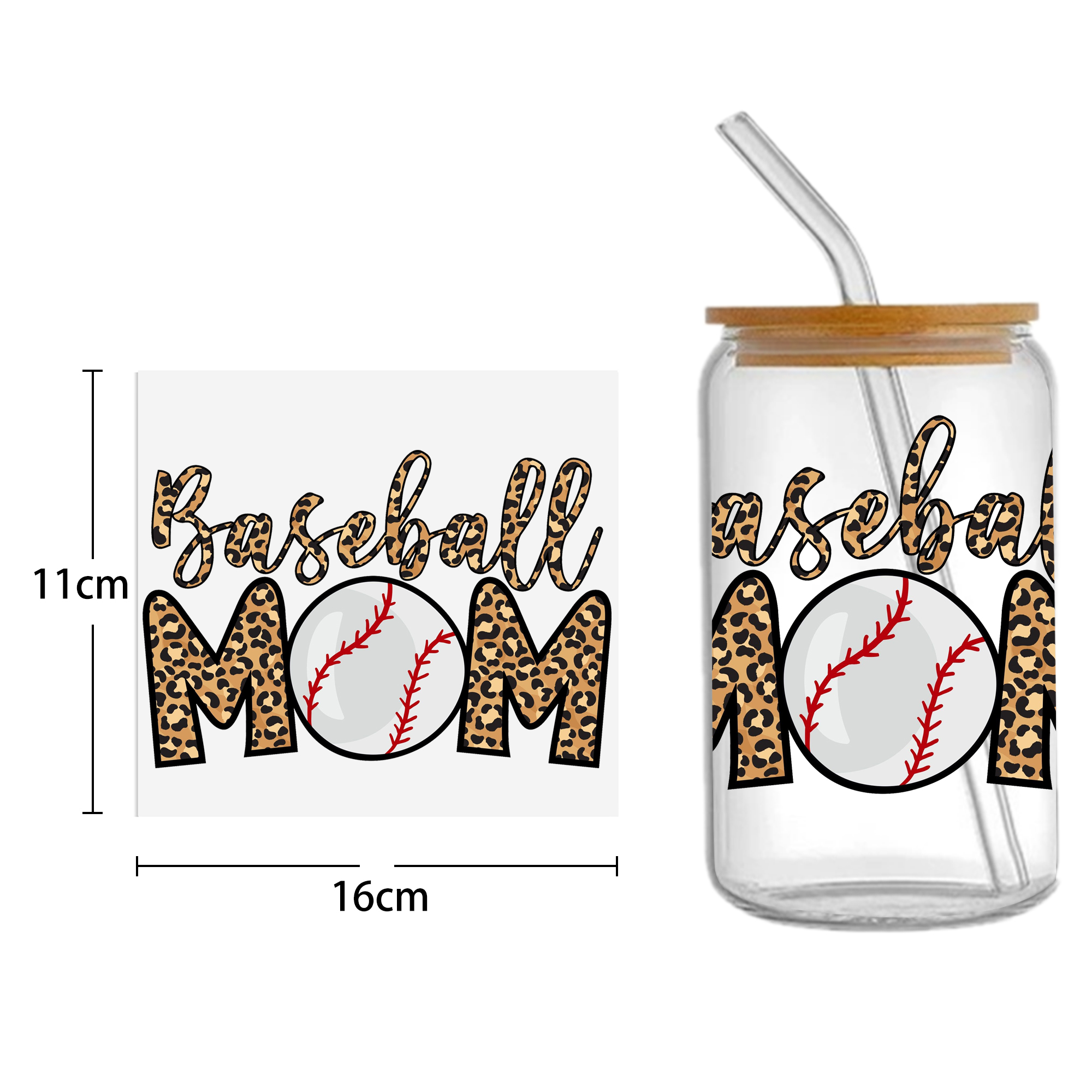 Sports Teams UV DTF Sticker For 16oz Cups Wrap Transfer Sticker Custom Labels DIY Logo Waterproof - Image 16