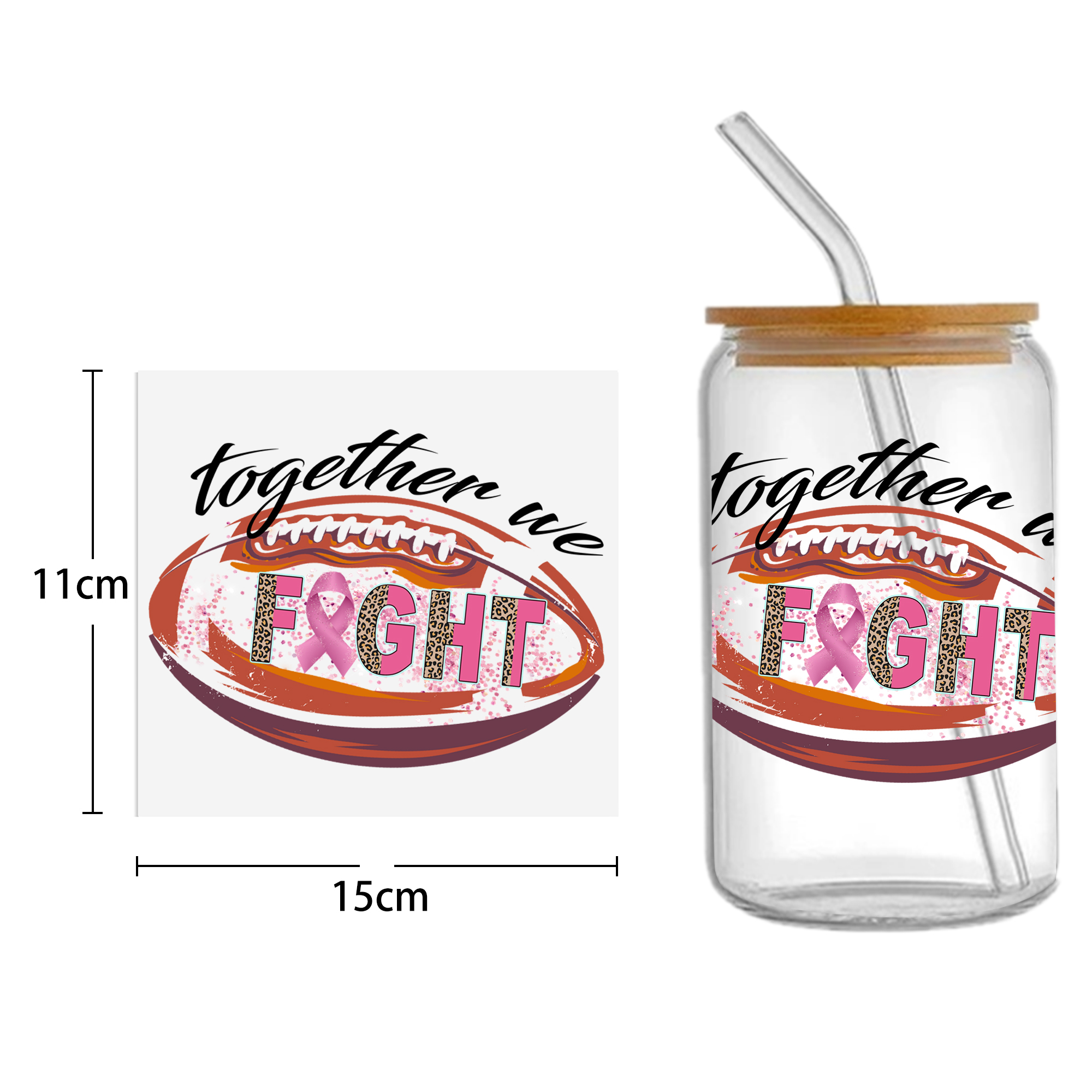 Sports Teams UV DTF Sticker For 16oz Cups Wrap Transfer Sticker Custom Labels DIY Logo Waterproof - Image 17