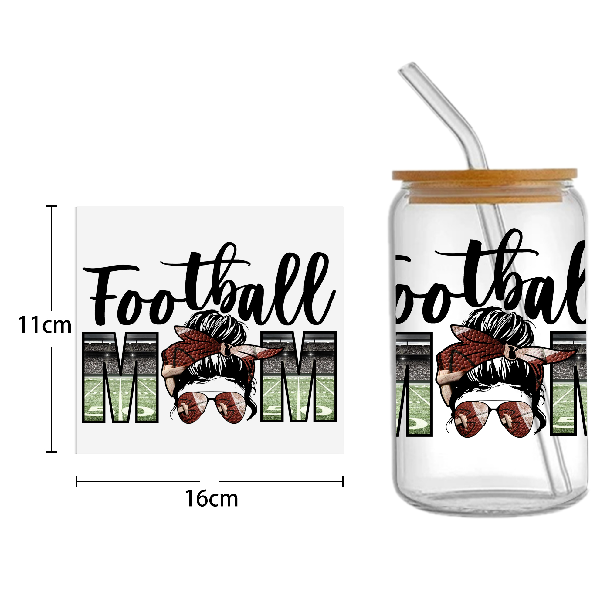 Sports Teams UV DTF Sticker For 16oz Cups Wrap Transfer Sticker Custom Labels DIY Logo Waterproof - Image 21