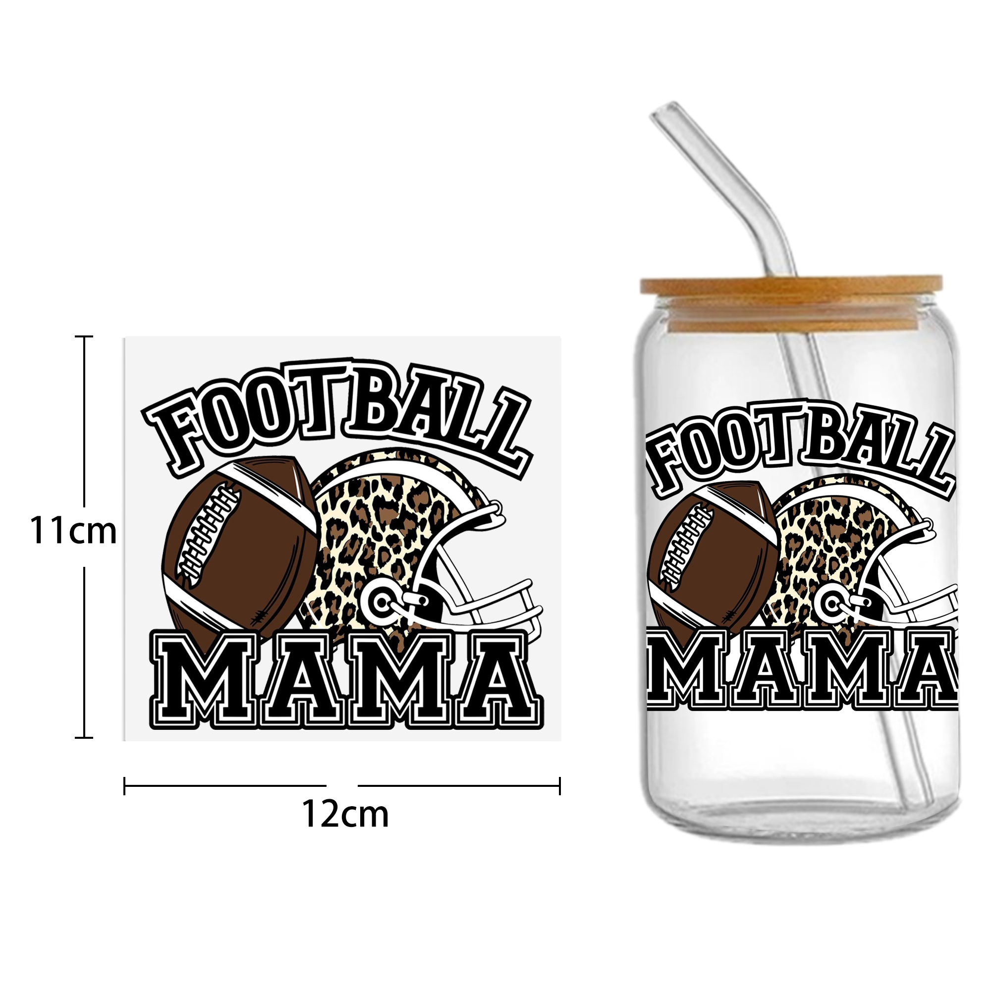 Sports Teams UV DTF Sticker For 16oz Cups Wrap Transfer Sticker Custom Labels DIY Logo Waterproof - Image 24