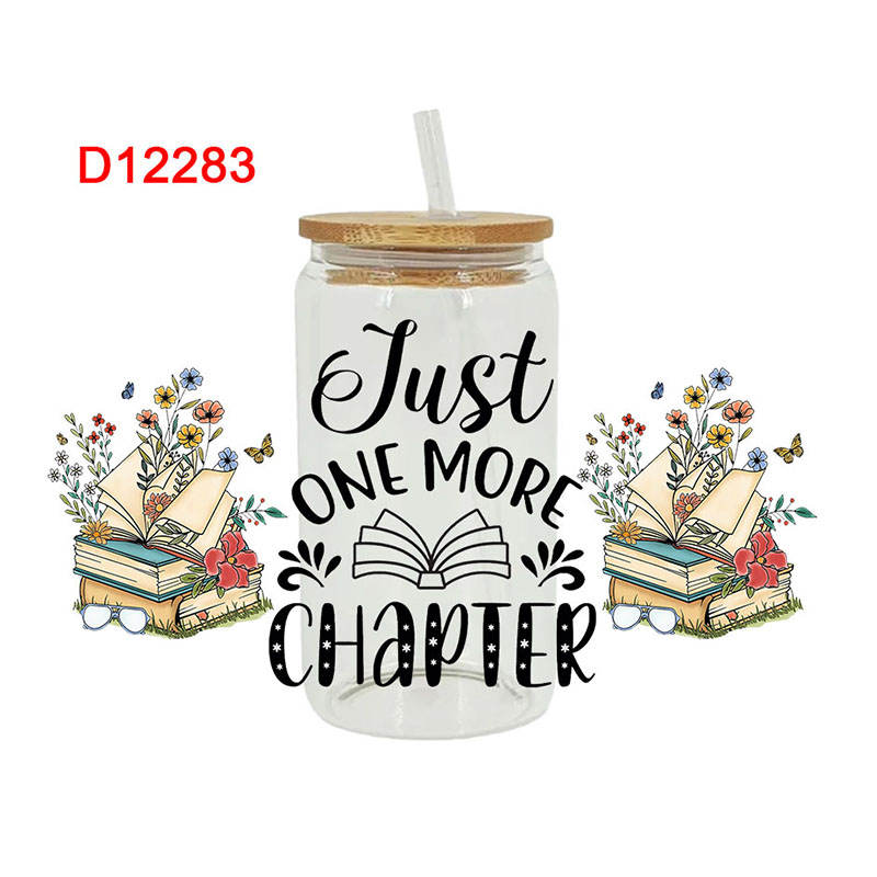 UV DTF Transfer Sticker Teacher Themed For The 16oz Libbey Glasses Wraps Cup Can DIY Waterproof - Image 2