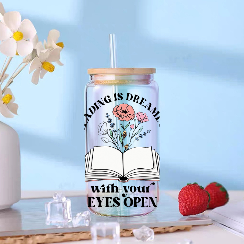 UV DTF Transfer Sticker Teacher Themed For The 16oz Libbey Glasses Wraps Cup Can DIY Waterproof - Image 6