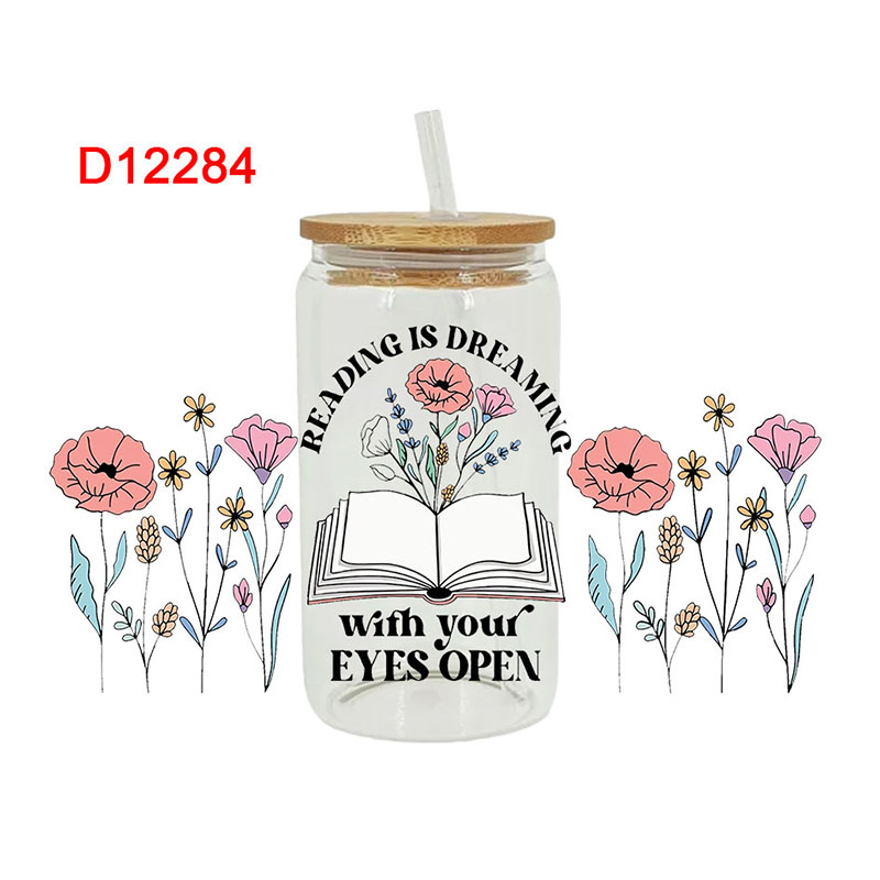 UV DTF Transfer Sticker Teacher Themed For The 16oz Libbey Glasses Wraps Cup Can DIY Waterproof - Image 11