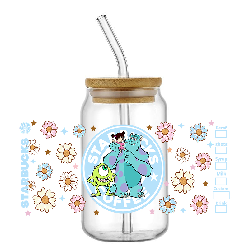 Mixed Cute Cartoon 6OZ UV DTF Cup Wrap Transfer Stickers Custom Labels DIY Durable Waterproof Logo For Libbey Glass Can - Image 2
