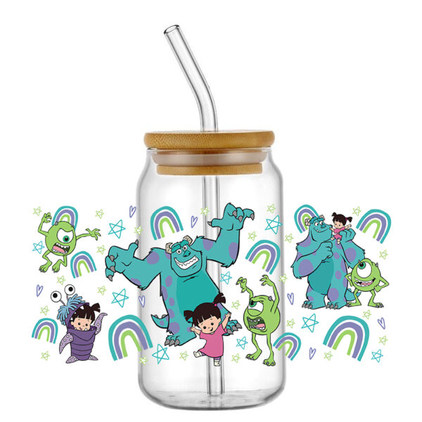 Mixed Cute Cartoon 6OZ UV DTF Cup Wrap Transfer Stickers Custom Labels DIY Durable Waterproof Logo For Libbey Glass Can - Image 3