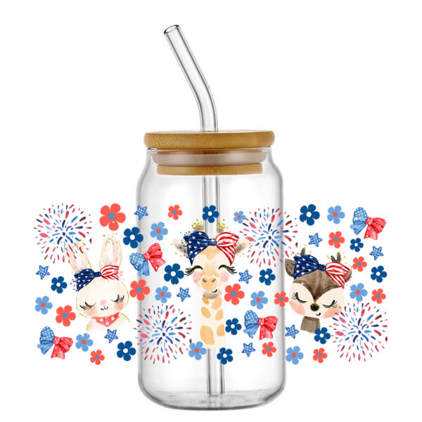 Mixed Cute Cartoon 6OZ UV DTF Cup Wrap Transfer Stickers Custom Labels DIY Durable Waterproof Logo For Libbey Glass Can - Image 5