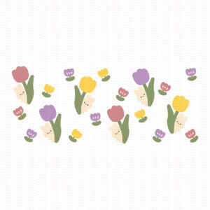 Tulips UV DTF Transfer Sticker Flower Themed For The 16oz Libbey Glasses Wraps Cup Can DIY Waterproof