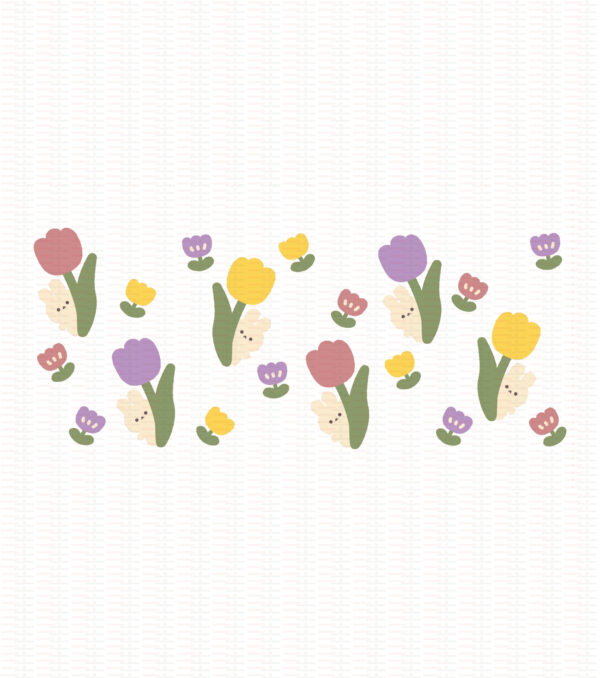 Tulips UV DTF Transfer Sticker Flower Themed For The 16oz Libbey Glasses Wraps Cup Can DIY Waterproof
