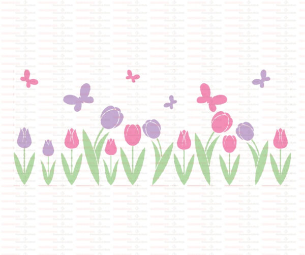 Tulips UV DTF Transfer Sticker Flower Themed For The 16oz Libbey Glasses Wraps Cup Can DIY Waterproof - Image 2