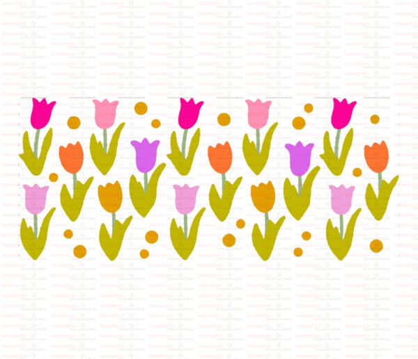 Tulips UV DTF Transfer Sticker Flower Themed For The 16oz Libbey Glasses Wraps Cup Can DIY Waterproof - Image 4