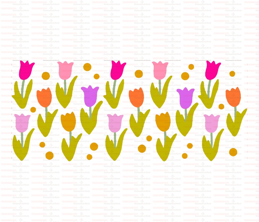 Tulips UV DTF Transfer Sticker Flower Themed For The 16oz Libbey Glasses Wraps Cup Can DIY Waterproof - Image 4