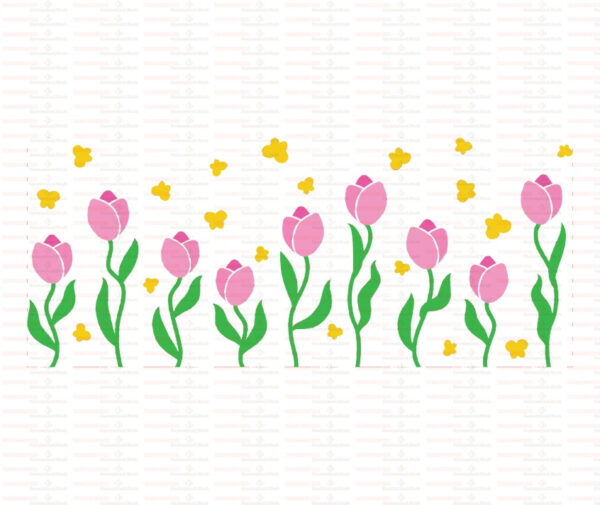 Tulips UV DTF Transfer Sticker Flower Themed For The 16oz Libbey Glasses Wraps Cup Can DIY Waterproof - Image 5