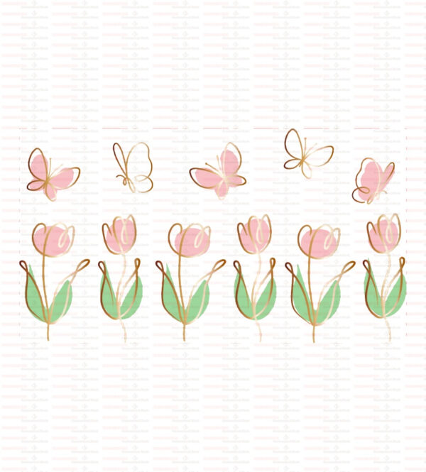 Tulips UV DTF Transfer Sticker Flower Themed For The 16oz Libbey Glasses Wraps Cup Can DIY Waterproof - Image 6