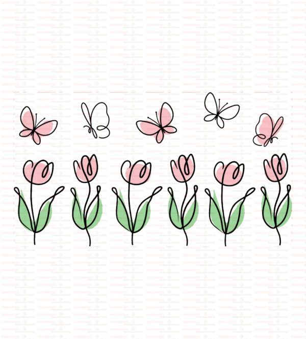Tulips UV DTF Transfer Sticker Flower Themed For The 16oz Libbey Glasses Wraps Cup Can DIY Waterproof - Image 7