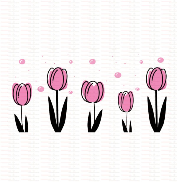 Tulips UV DTF Transfer Sticker Flower Themed For The 16oz Libbey Glasses Wraps Cup Can DIY Waterproof - Image 8