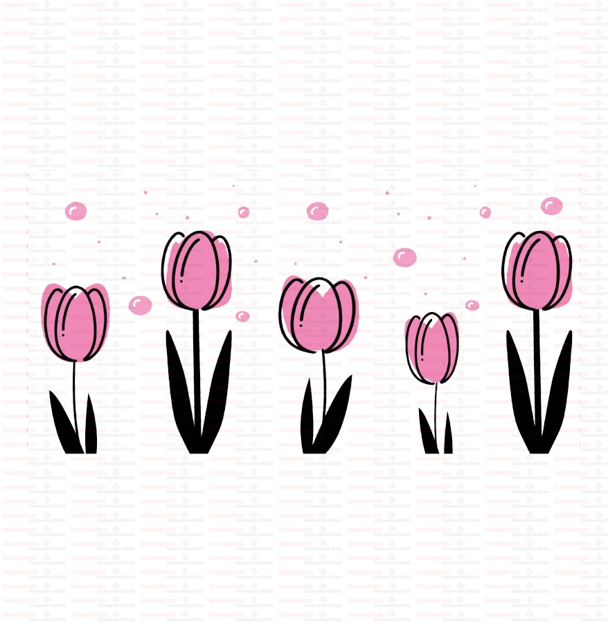 Tulips UV DTF Transfer Sticker Flower Themed For The 16oz Libbey Glasses Wraps Cup Can DIY Waterproof - Image 8