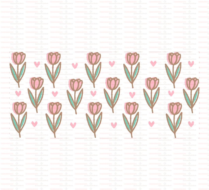 Tulips UV DTF Transfer Sticker Flower Themed For The 16oz Libbey Glasses Wraps Cup Can DIY Waterproof - Image 9