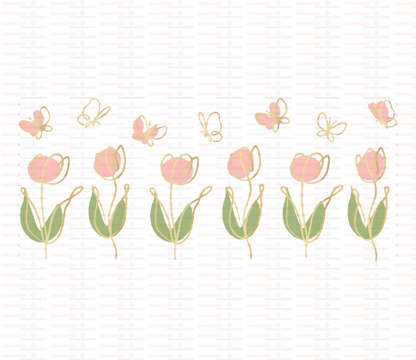 Tulips UV DTF Transfer Sticker Flower Themed For The 16oz Libbey Glasses Wraps Cup Can DIY Waterproof - Image 10