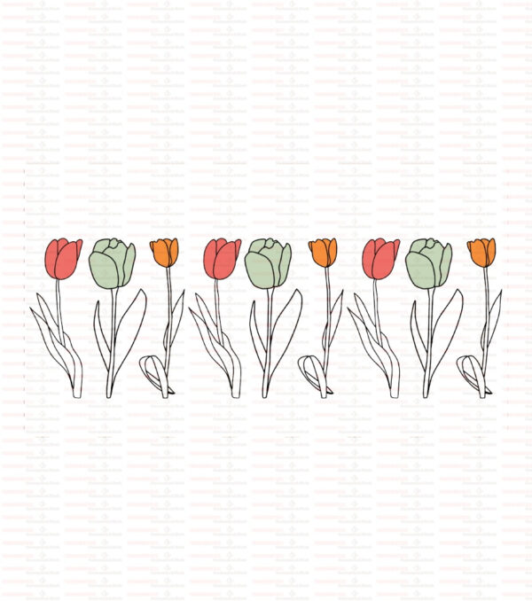 Tulips UV DTF Transfer Sticker Flower Themed For The 16oz Libbey Glasses Wraps Cup Can DIY Waterproof - Image 15