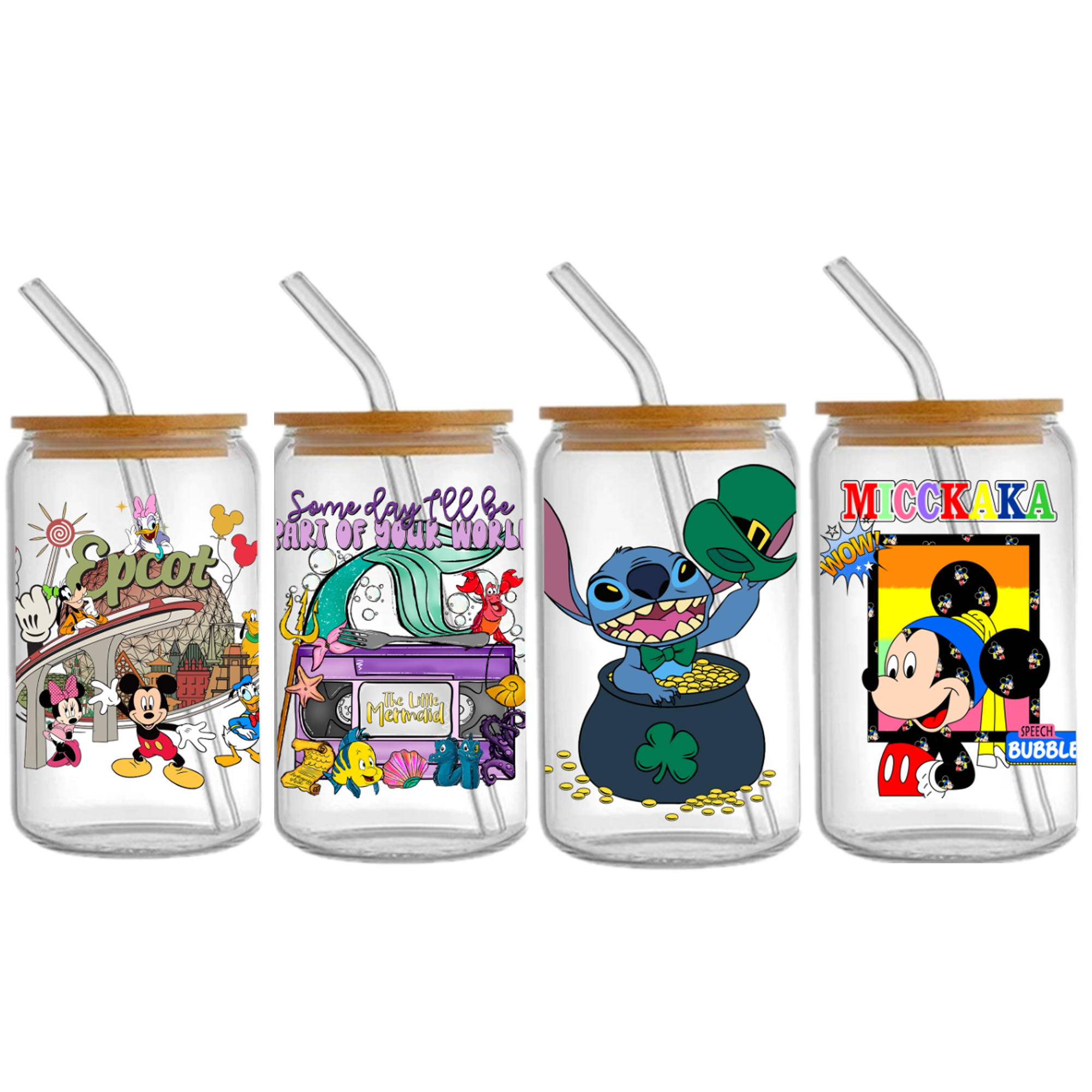 Disney Winnie Lilo And Stitch UV DTF Sticker For 16oz Cups Wrap Transfer Sticker Custom Labels DIY Logo Waterproof - Image 8