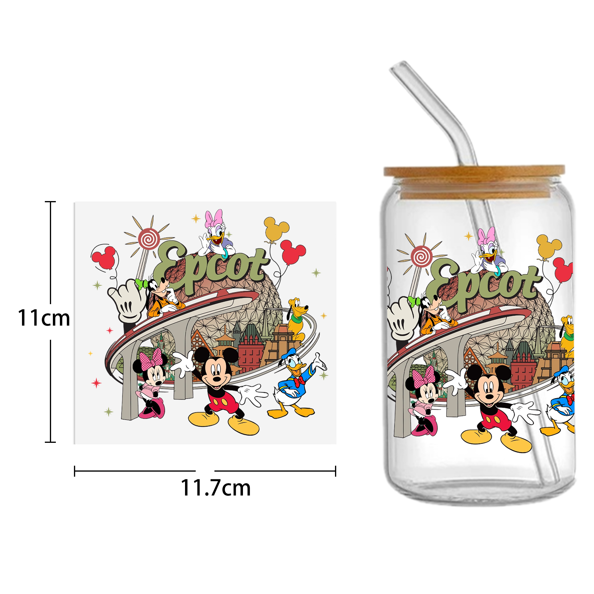 Disney Winnie Lilo And Stitch UV DTF Sticker For 16oz Cups Wrap Transfer Sticker Custom Labels DIY Logo Waterproof - Image 9