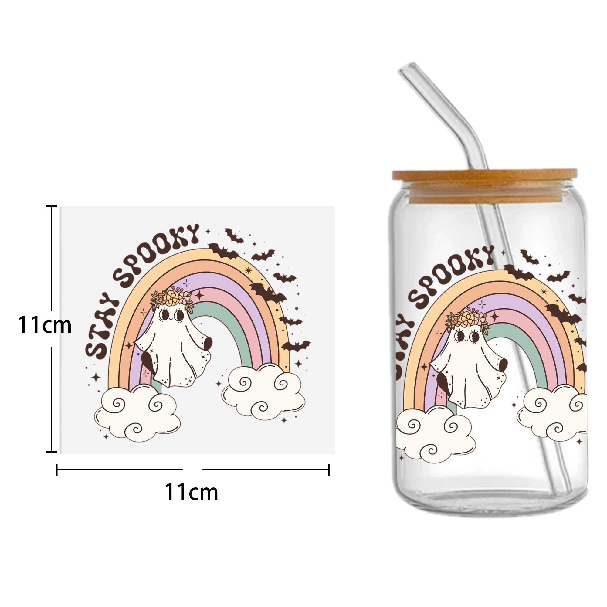 Skeleton 16oz DTF Sticker Cup Cool Personalize UV Wrap Transfer Sticker Custom Label DIY Logo Waterproof - Image 5