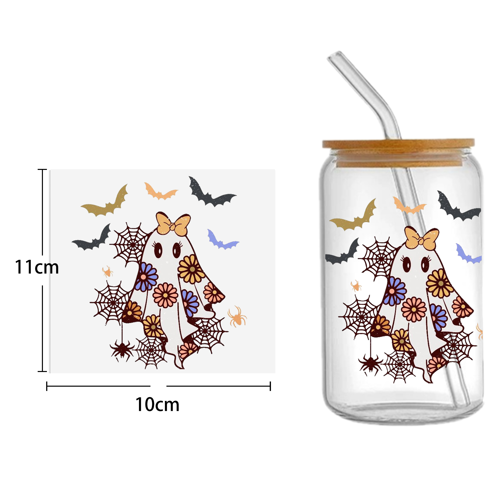 Skeleton 16oz DTF Sticker Cup Cool Personalize UV Wrap Transfer Sticker Custom Label DIY Logo Waterproof - Image 6