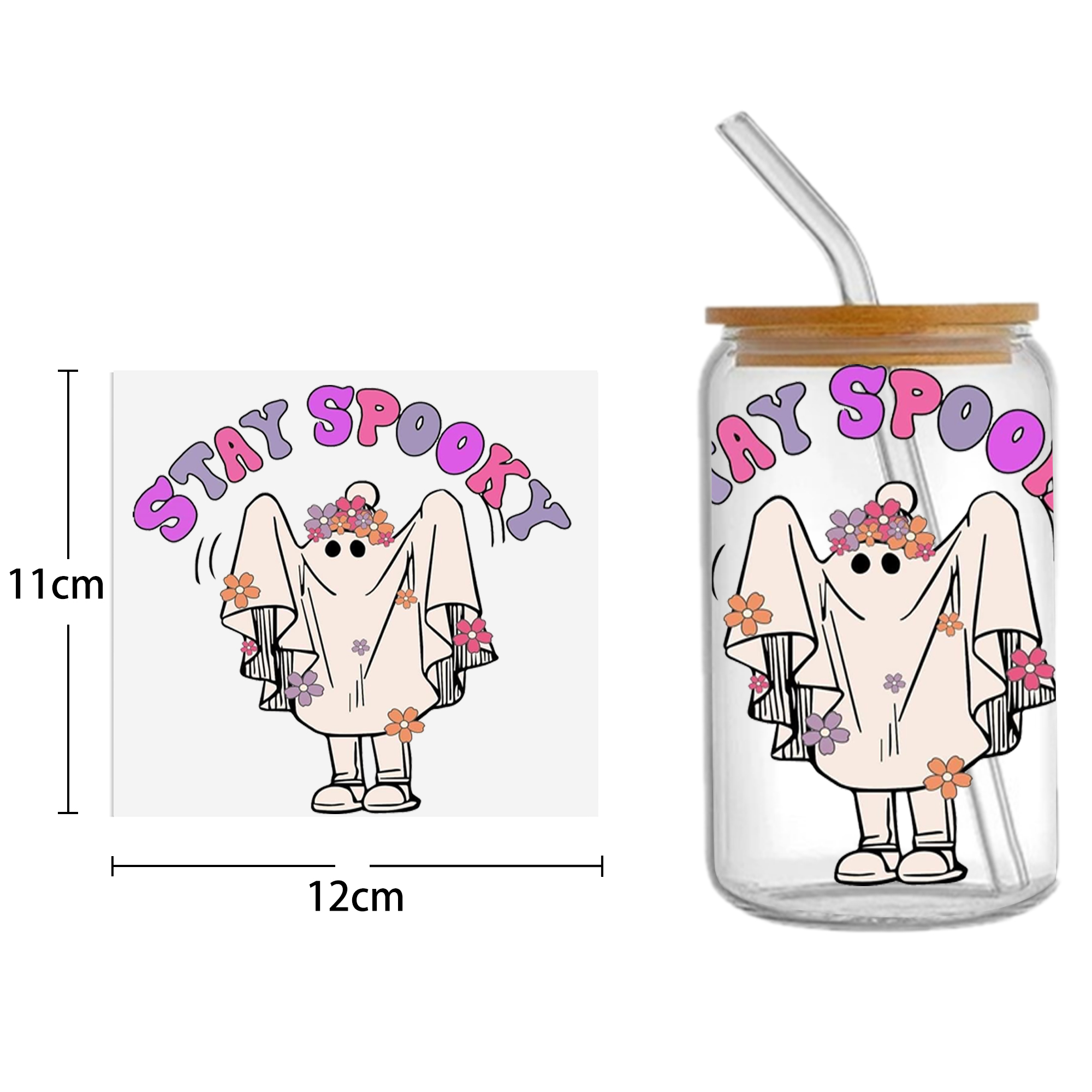 Skeleton 16oz DTF Sticker Cup Cool Personalize UV Wrap Transfer Sticker Custom Label DIY Logo Waterproof - Image 8