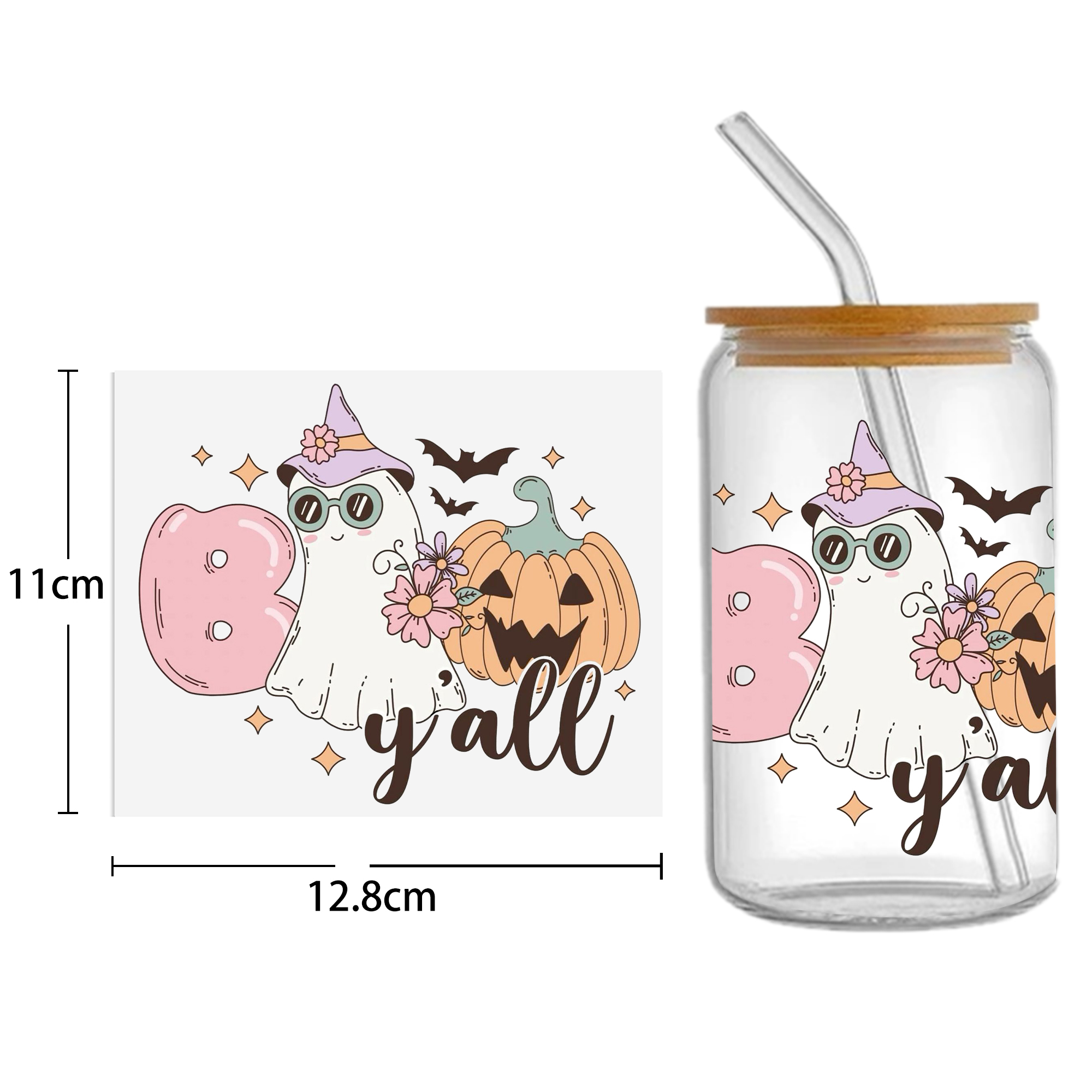 Skeleton 16oz DTF Sticker Cup Cool Personalize UV Wrap Transfer Sticker Custom Label DIY Logo Waterproof - Image 9