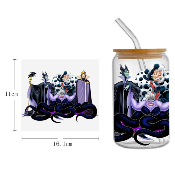Disney Princess 16oz DTF Sticker Cup Cool Personalize UV Wrap Transfer Sticker Custom Label DIY Logo Waterproof - Image 4
